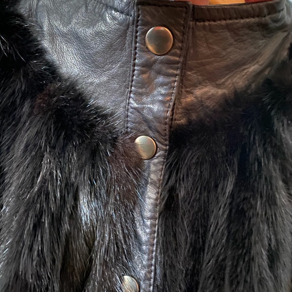 Mink and Leather Jacket - Picture 14 of 15